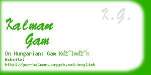 kalman gam business card